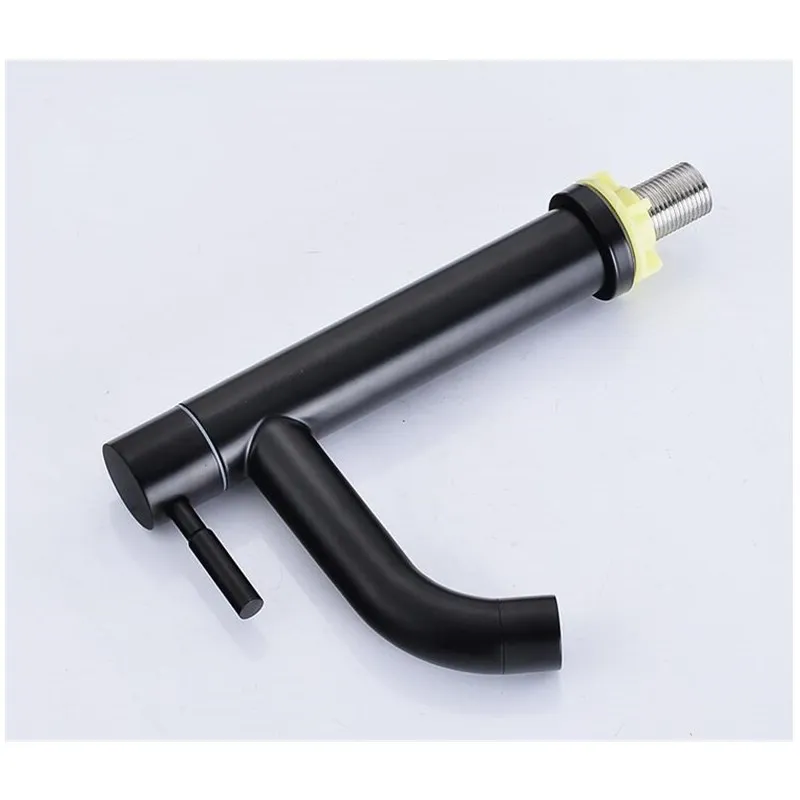 

Black 304 stainless steel material single cold bathroom sink faucet handle basin faucet