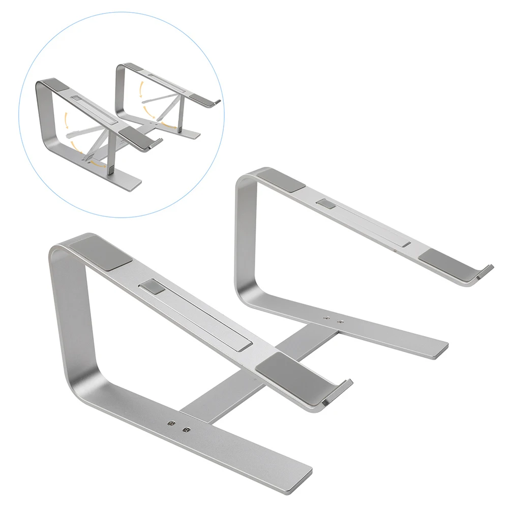 

Aluminum Alloy Laptop Stand for Desk Laptop Cooling Bracket Sleek and Sturdy Laptop Riser Silver H-best