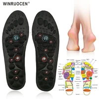 winruocen magnet massage orthopedic insoles therapy slimming breathable unisex shoe comfort health care pads magnet insoles