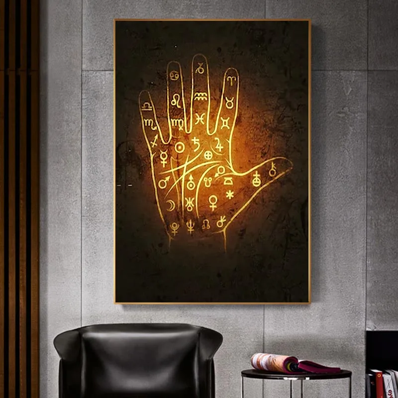 Мусульманский плакат арабская каллиграфия Золотая пальма Настенная картина