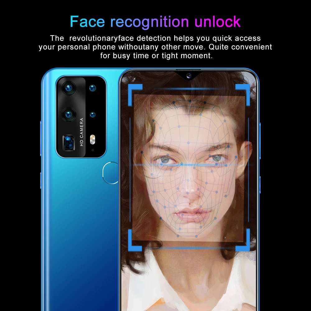 

Global Version P40 Pro+ 12GB 512GB Android 10 7.0Inch 4800mAh Smartphone Dual SIM Card Mobile Phone Google GPS WiFi