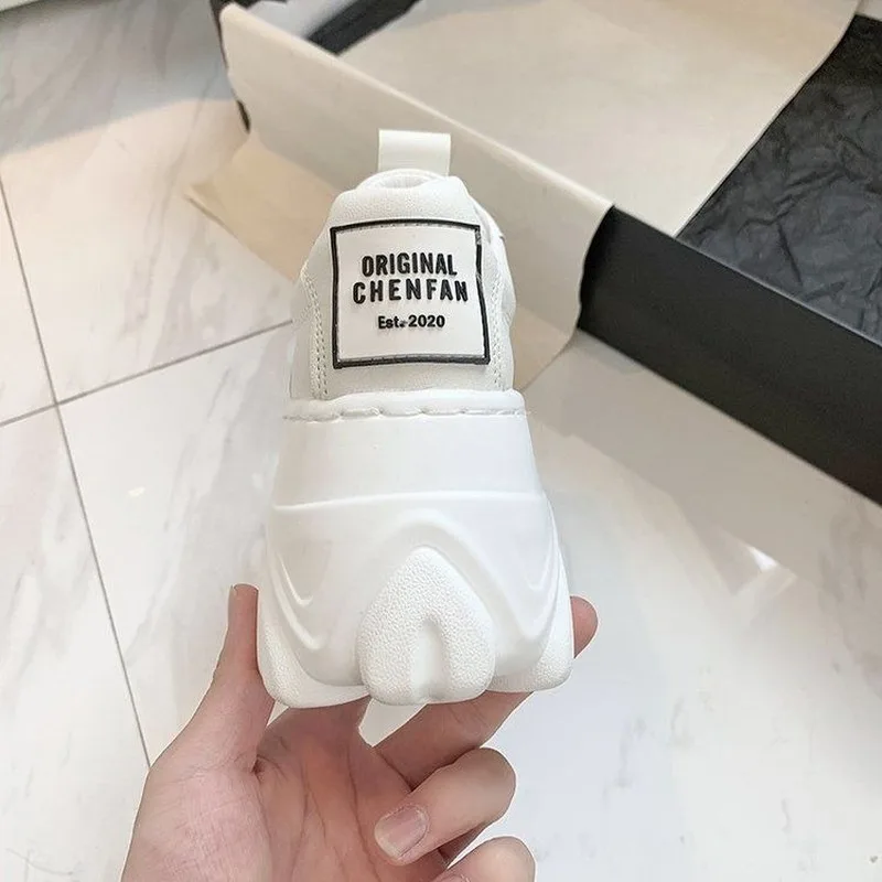

2020 Autumn Platform Sneakers For Women Chunky Fashion Casual Shoes Ulzzang Designers Woman Black Vulcanized Shoes Ladies 6cm