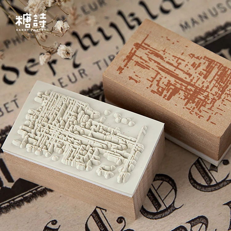 Винтажные штампы с базовым номером месяца декоративные деревянные и резиновые