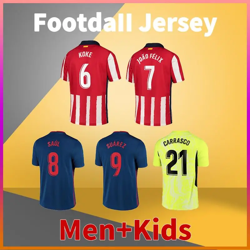 

20-21 Atletico Madrid Football Club Men's Adult Jersey + Children's Suit