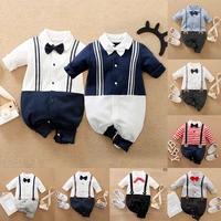 malapina newborn baby boy rompers summer clothes infant short sleeve jumpsuit overalls outfit with bow tie toddler girl clothing