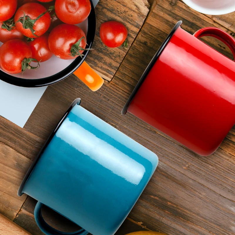 Винтажная эмалированная Минималистичная кружка-Поттер керамическая ручка для