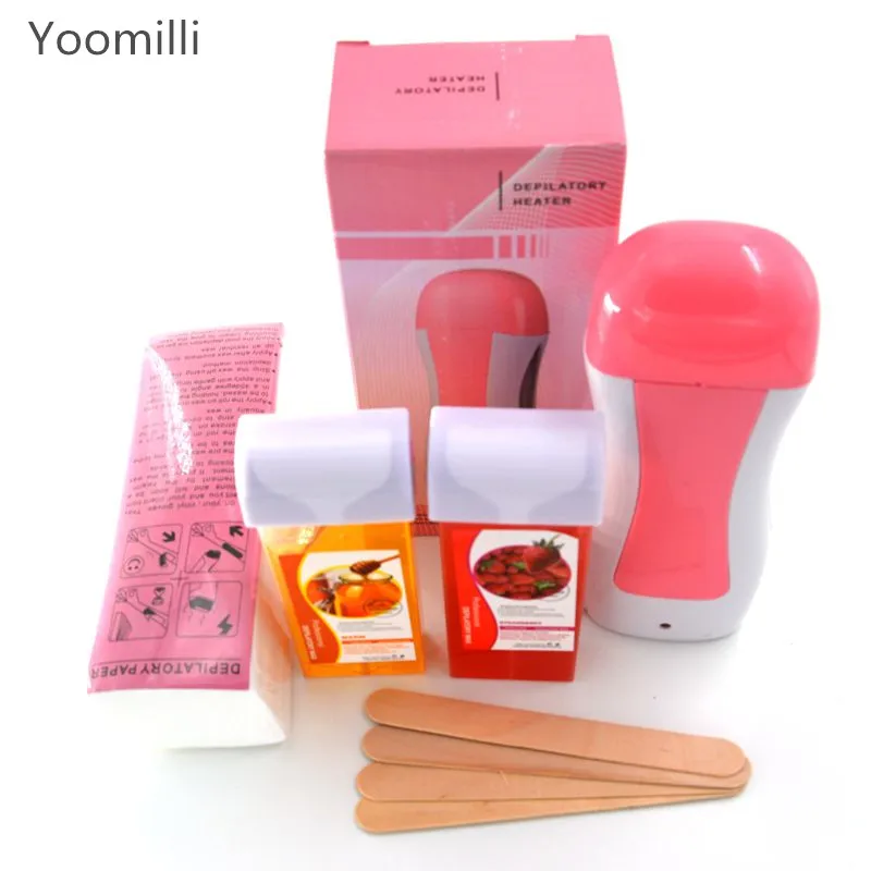 

Epilator Depilatory Paraffin Wax Heater Hair Removal Machines * 1 + Wax * 2 + Depilation Paper * 100 + Wood * 4