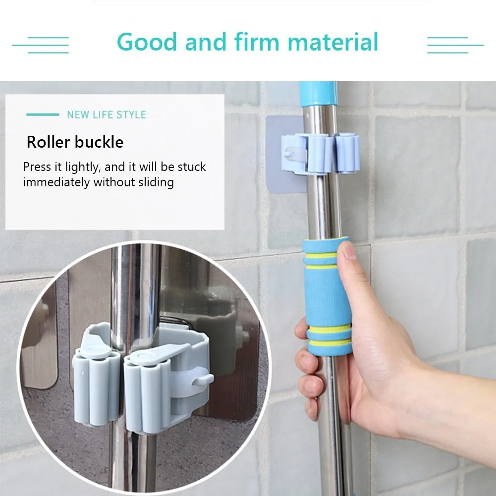 

6 X 6 Cm Mop Holder Mop Hook Non-slip Wall Mounted Waterproof Kitchenware