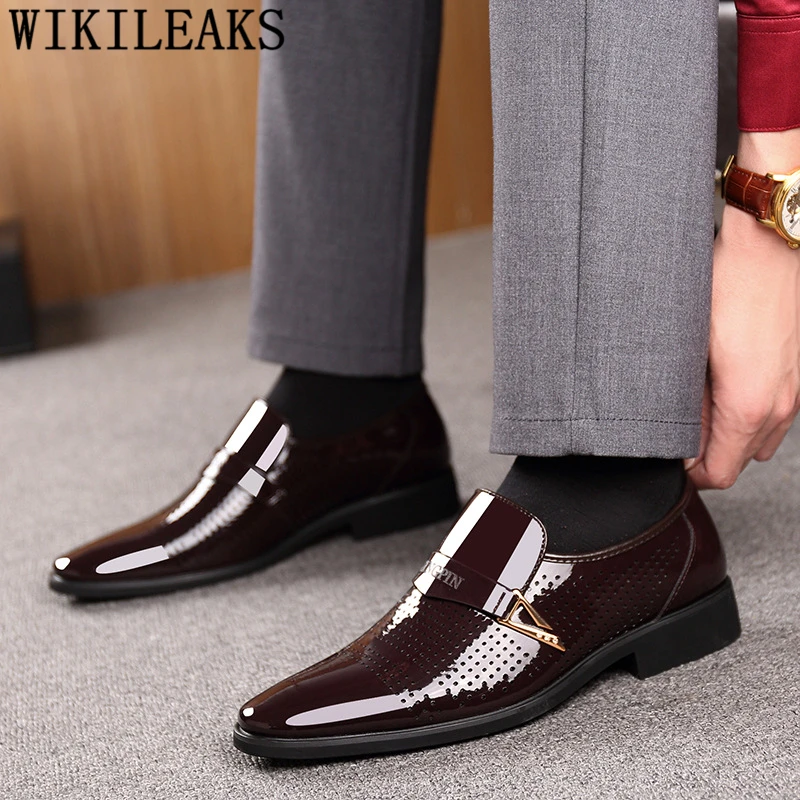 Дизайнерские Роскошные Брендовые мужские классические туфли с острым носком
