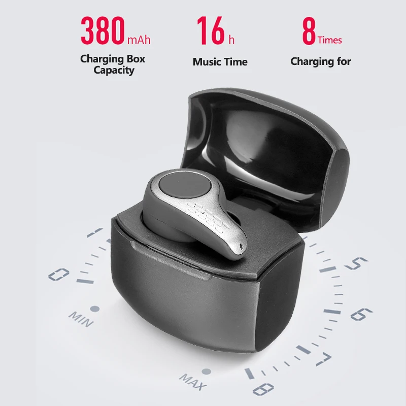 CLAITE S9 беспроводной bluetooth 5,0 один наушник HiFi мини портативный наушник гарнитура наушники с зарядным устройством