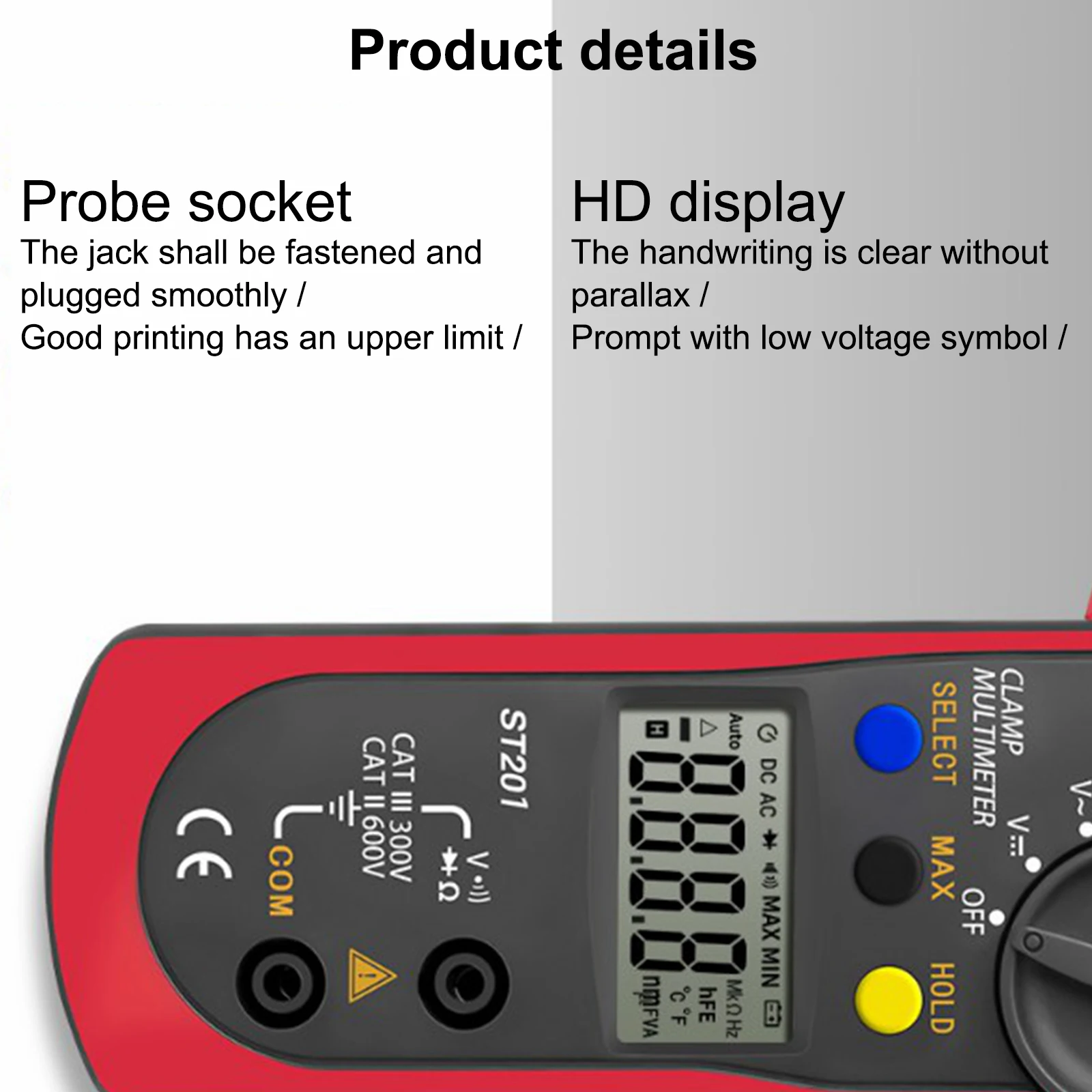 Измеритель тока и напряжения портативный токоизмеритель переменного
