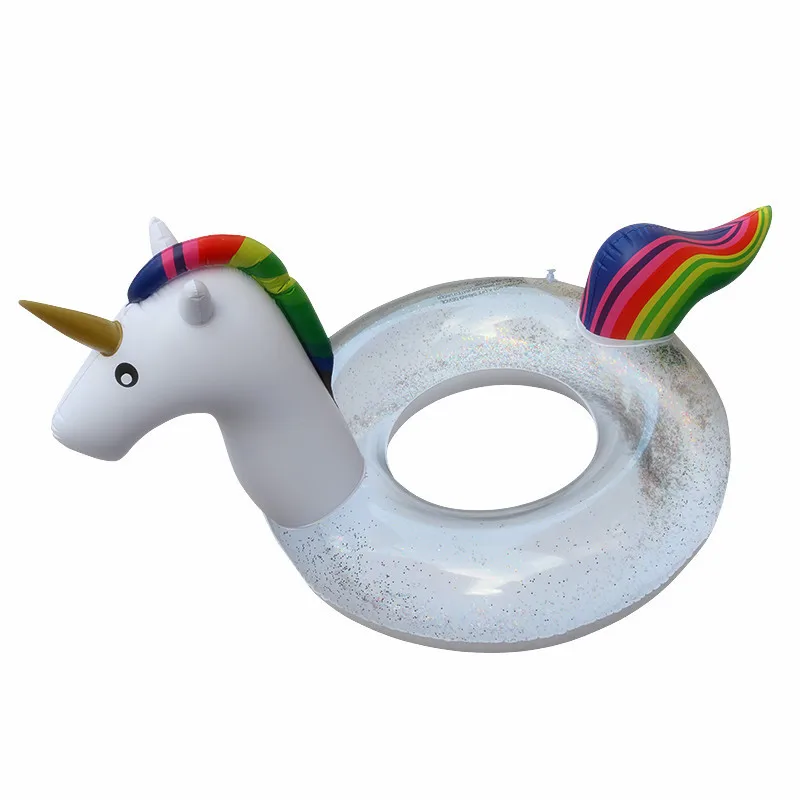 90*120/175*120cm Giant Sparkly Unicorn Inflatable Pool Float Colorful Glitter Swimming Ring For Adult Children Water Party Toy | Спорт и
