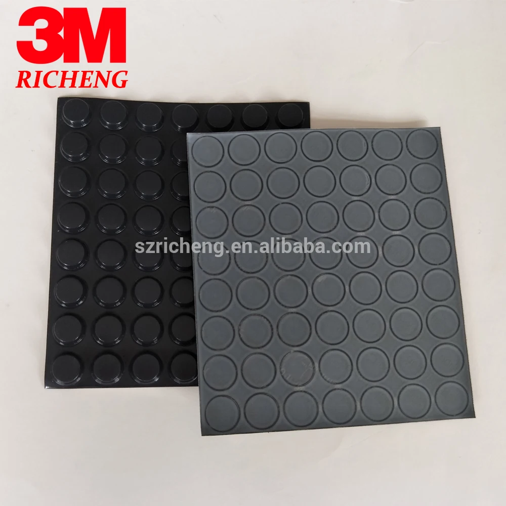 Противоскользящие и истираемые черные круглые клейкие резиновые проставки для