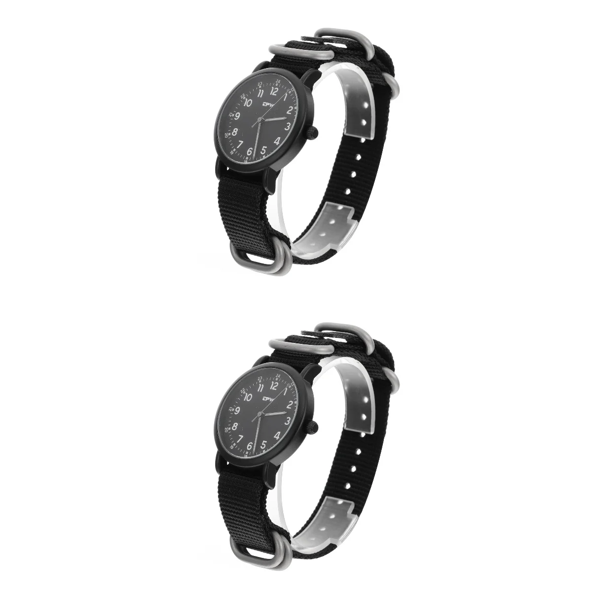 

2pcs Watch Men Sports Breathable Strap Design Watch Men Sports Watch