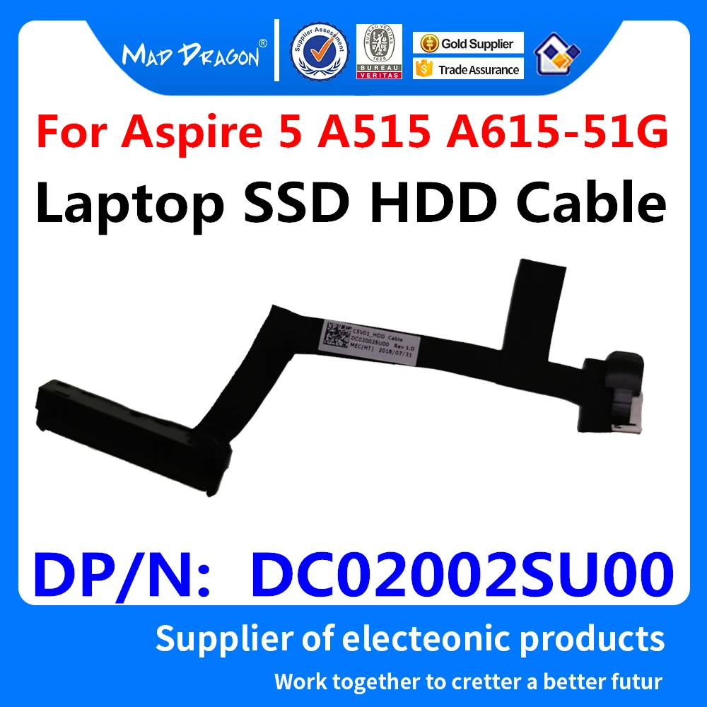 DC02002SU00 50.GP4N2.004 для ноутбука Acer Aspire 5 A515 51G A615 536X C5V01 N17C4 SATA SSD HDD кабель жёсткий диск