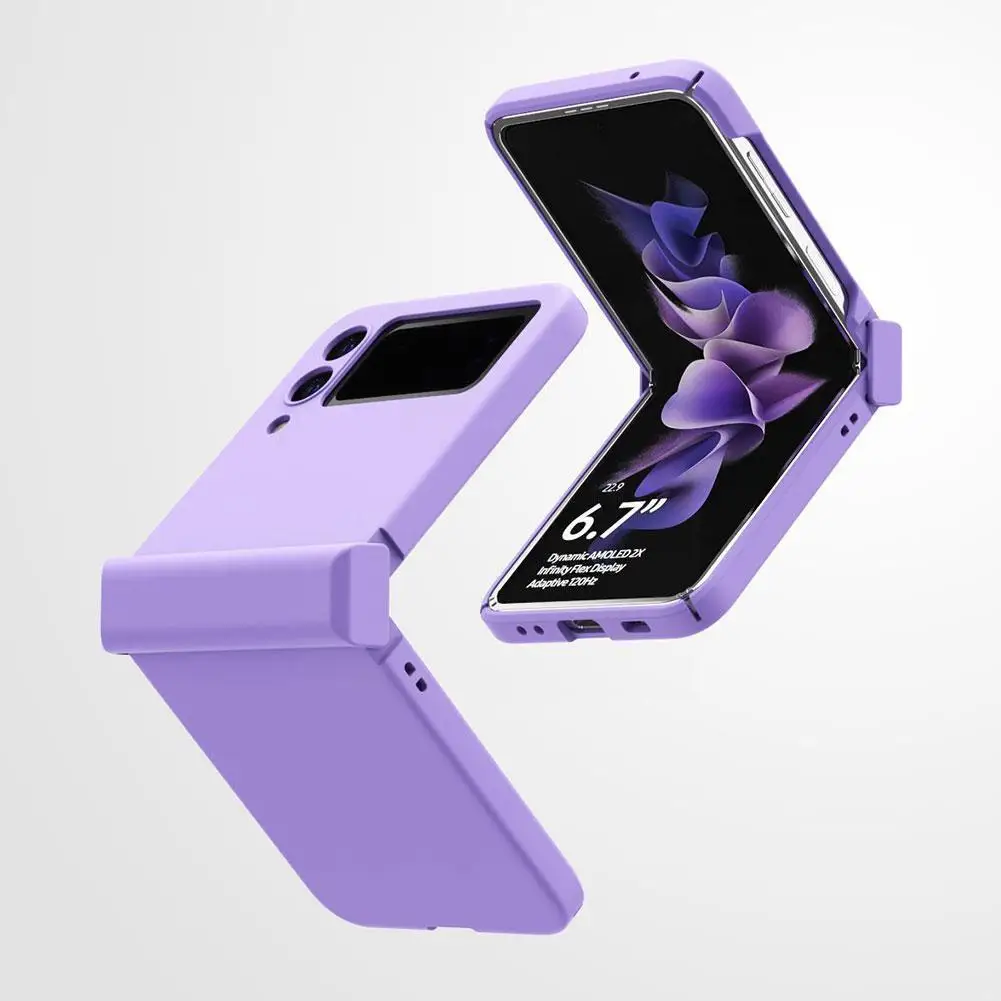 Симпатичный прозрачный чехол с петлями для Z Flip 3 Heavy Armor Hard Pc Phone Cover For Flip3 5 F0t0 |