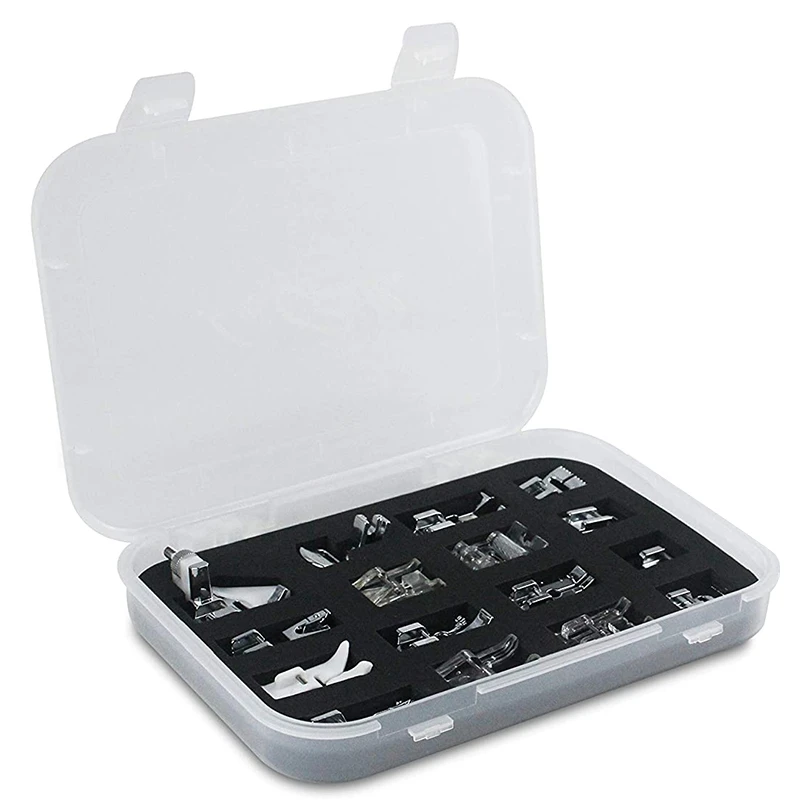 Акция! Набор прижимных лапок комплект из 16 с низким стержнем для швейной машины