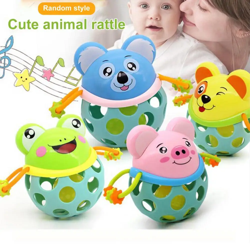 

0-36 Months Baby Rattles Toy Car Soft Plastic Baby Teether Hand Grasping Ball Toys Rattle Early Educational Hand Bell Baby Toys