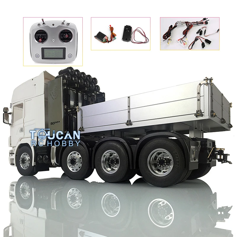 LESU 1/14 Remote Control Truck Metal 8*8 Chassis Hercules Car Hopper Sound Radio ESC for DIY Scania RC Tractor THZH0627-SMT3 | Игрушки и