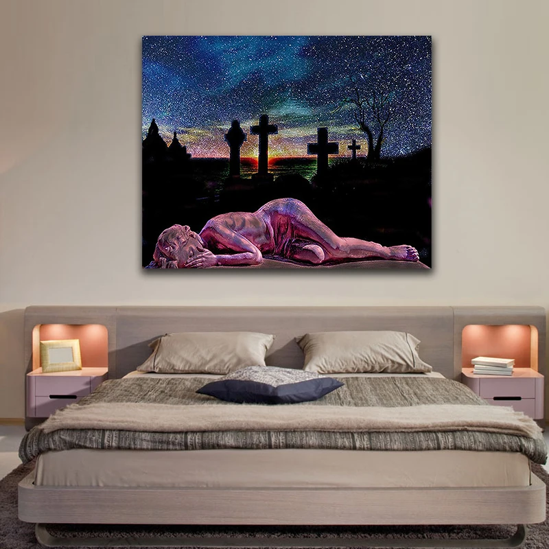 DIY картинки для раскраски по номерам с цветами лед и огонь Спящая красавица