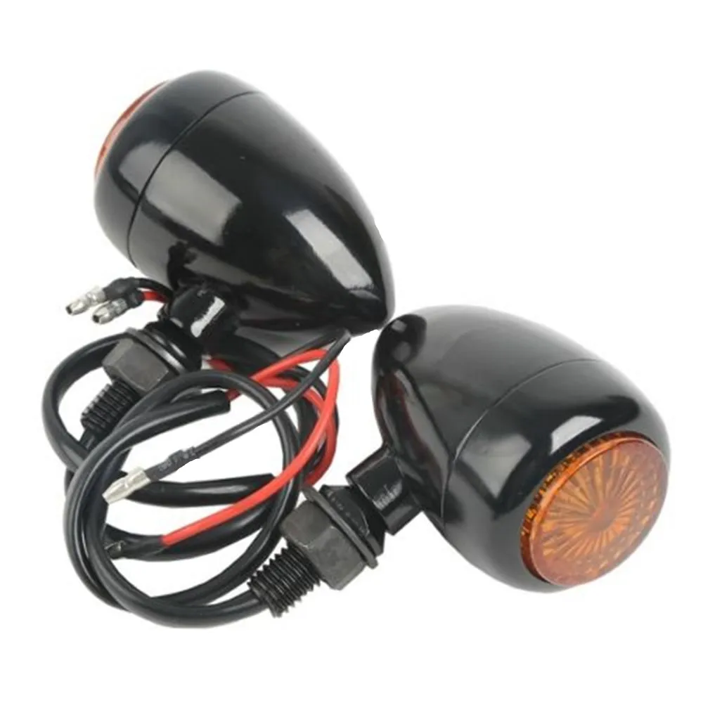 

Metal Mini Bullet Turn Signal Blinker Amber Len For Harley Choppers Bobber New