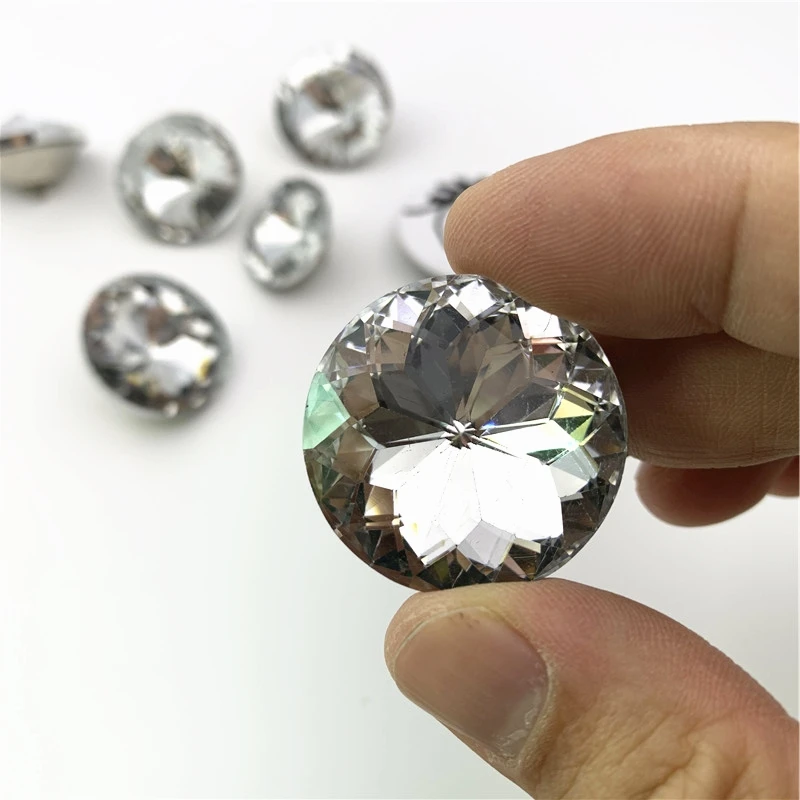 200 шт./лот бесплатная доставка 20 мм хрустальные пуговицы REDBUD стеклянные кнопки