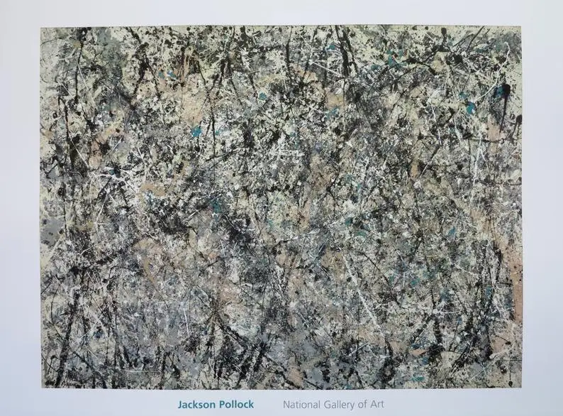 

Экшн-живопись Джексона Поллока-Национальная галерея искусства, художественная абстрактная масляная живопись, абстрактная фотография,