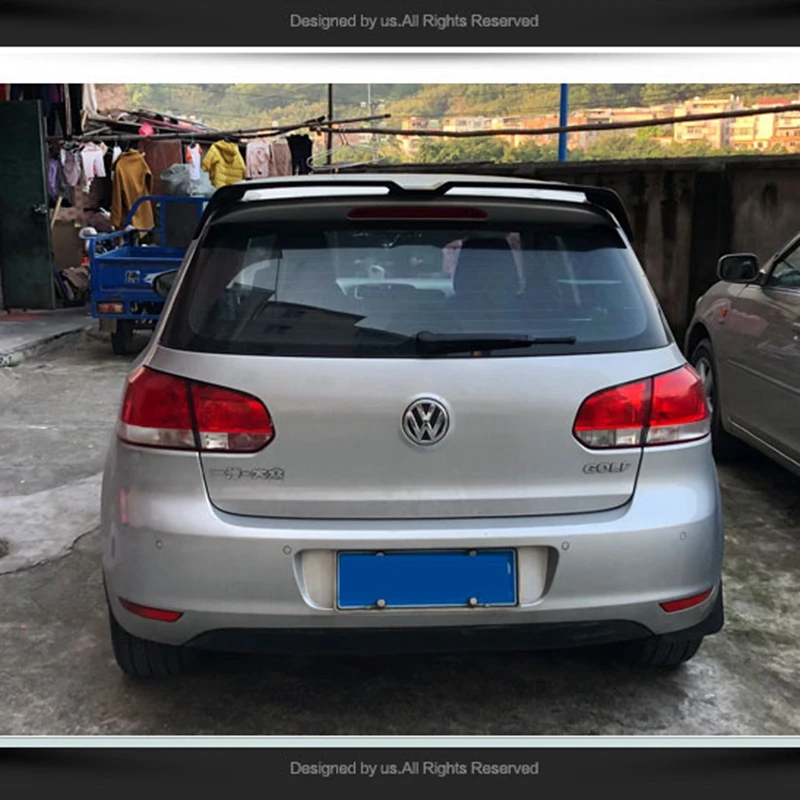 Для VW Golf 6 Спойлер ABS Материал заднее крыло автомобиля праймер цвет задний спойлер