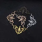 Подвеска для украшений сделай сам, латунная филигранная основа для бижутерии, соединители, аксессуары для волос, корона, 20 шт.лот, 16 х28 мм, 26