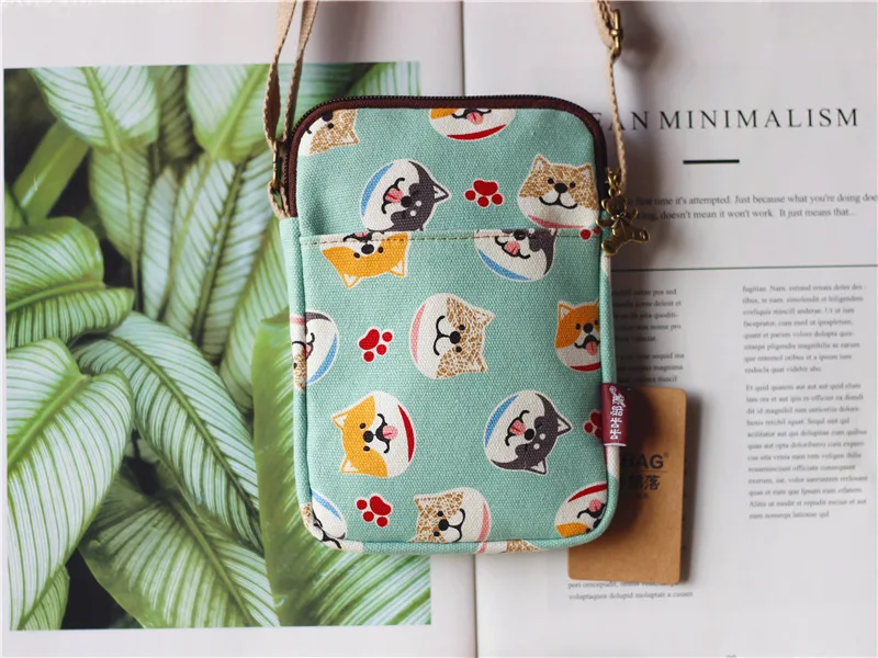 Холщовые сумки через плечо для женщин модный мультяшный Тоторо милая собачка