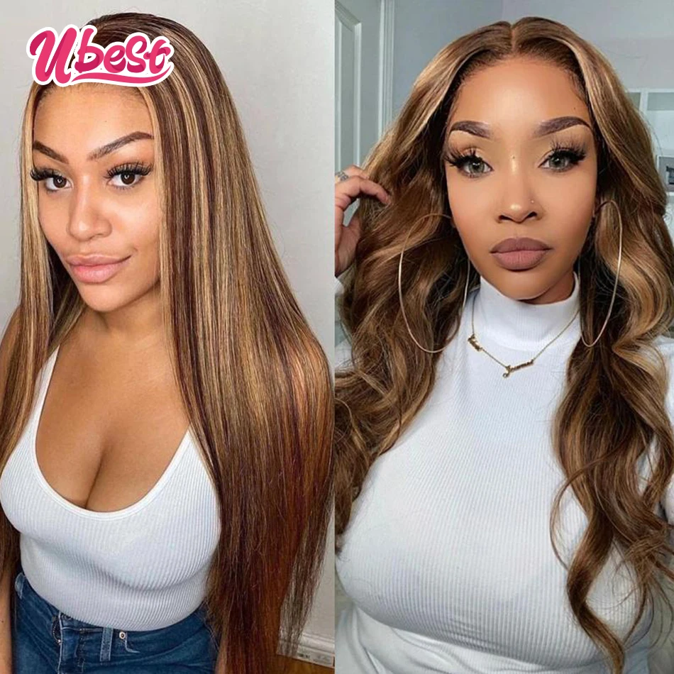 Ubest TL 27 High Quality Straight Lace Front Wig Whole Sale Brazilian Virgin Human Hair Wigs Transparent for Black Women | Шиньоны и