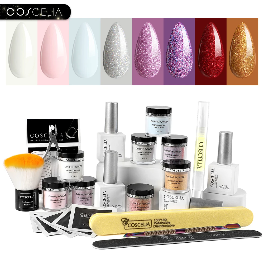 COSCELIA порошок Набор для маникюра маникюрные инструменты ногтей комплект