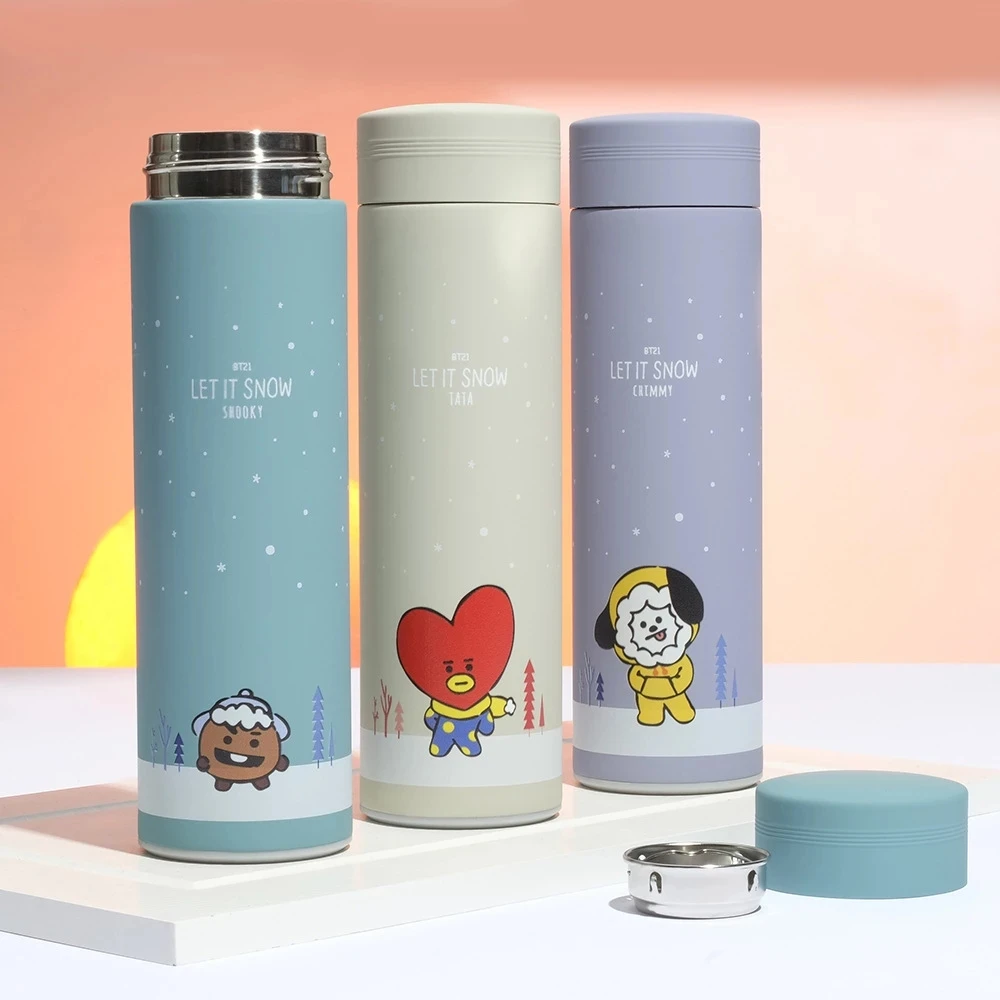 

Korea Thermos Cup Kpop V Tata Cute Chimmy Cookie Shooky Dog Rabbit Water Bottle For Bulletproof boy Star Fans Gift Dropshipping