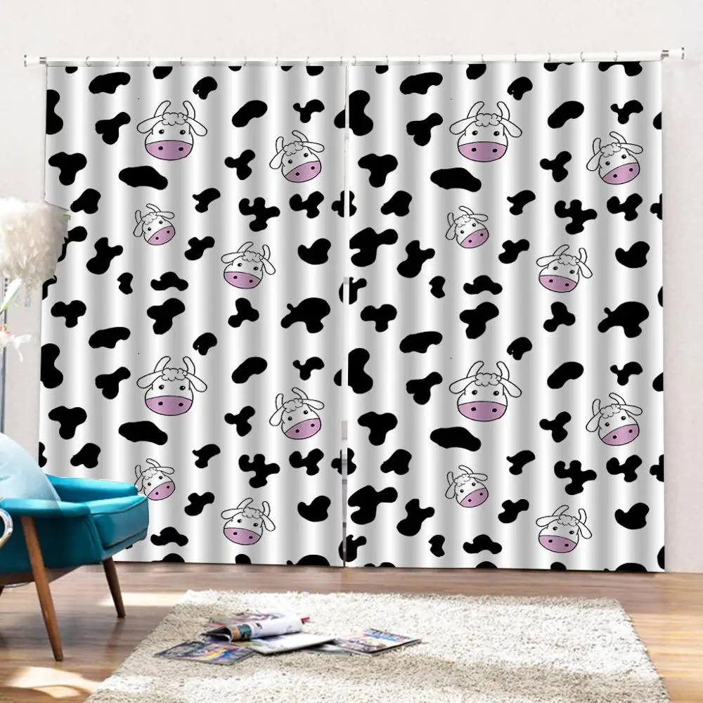 

photo Blackout Window Drapes Luxury 3D Curtains For Living room Bed room Office animal head curtains for bedroom