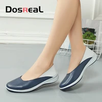 dosreal women loafers shoes cow leather females shallow flats shoes woman slip on ladies shoes casual flats moccasins large size