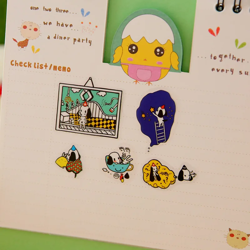 Набор из Южной Кореи декоративные наклейки 4 листа милый творческий собака с