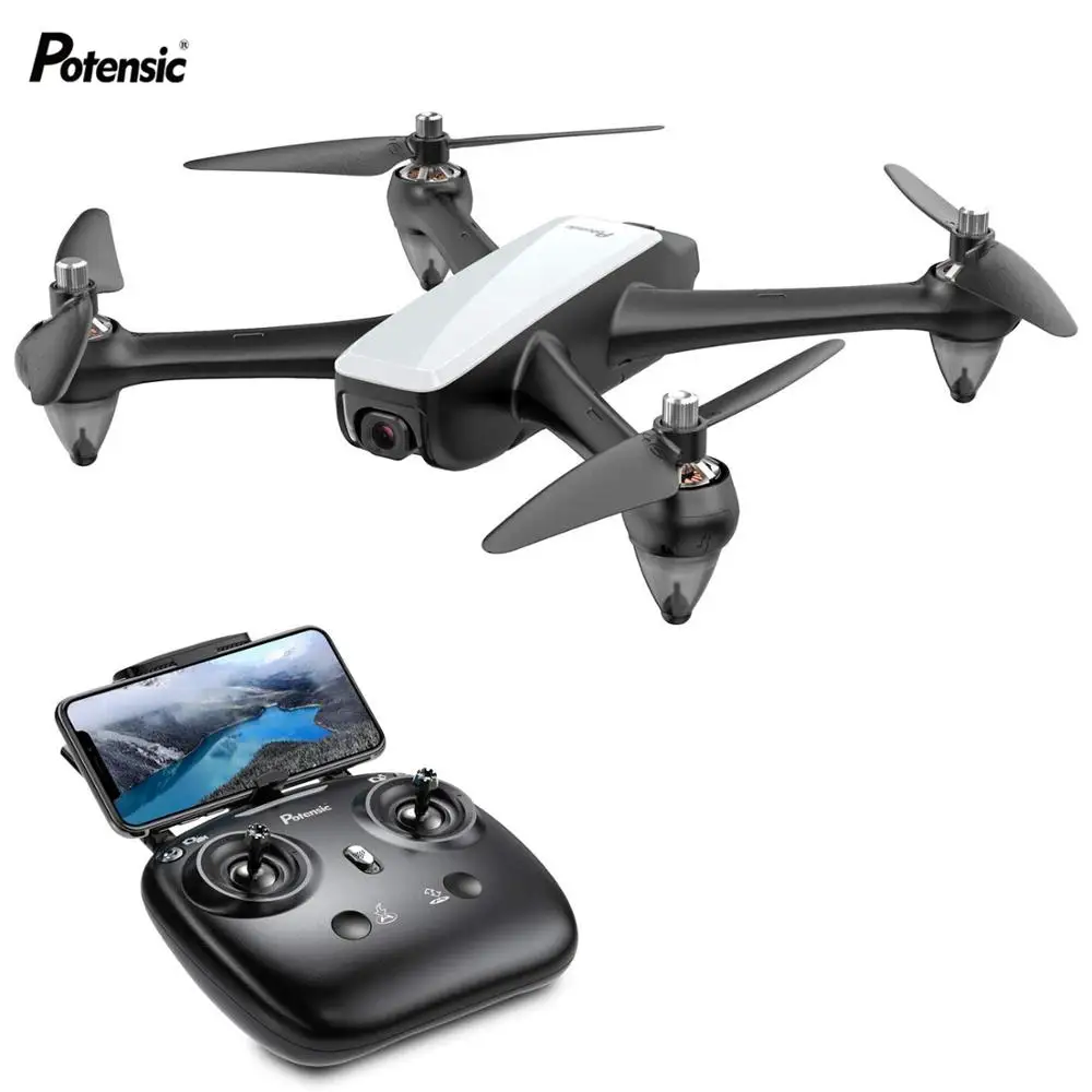Potensic D60 Дрон с камерой 1080P Профессиональный FPV Wi-Fi RC дроны удержание высоты авто