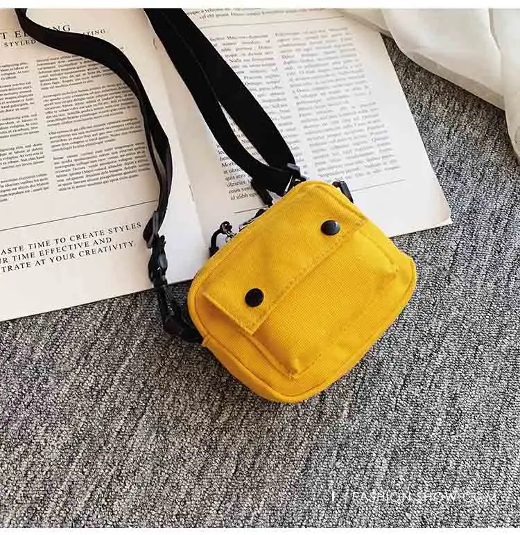 yellow Monsisy мальчик Холщовая Сумка для девочек кошелек и Handag Детский кошелек Детская сумка через плечо маленькая сумка для мелочи Сумочка для денег для малышей Obag - Цвет: yellow