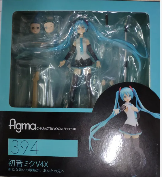 D With color box Аниме Сексуальная свободная B-style Figma 394 200# Hatsune Miku V4X вокал Ver милые игрушки для девочек ПВХ фигурка Коллекционная модель LELAKAYA - Цвет: D With color box