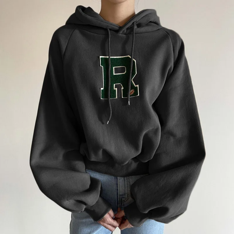 

2022 спортивные толстовки VONDA, женская рубашка с капюшоном и принтом, блузы, женские уличные черные толстовки с длинным рукавом, свитшоты