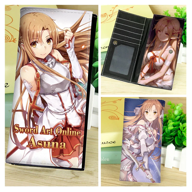 Anime Sword Art Online Long Wallet Yuki Asuna Womens Coin Purse
