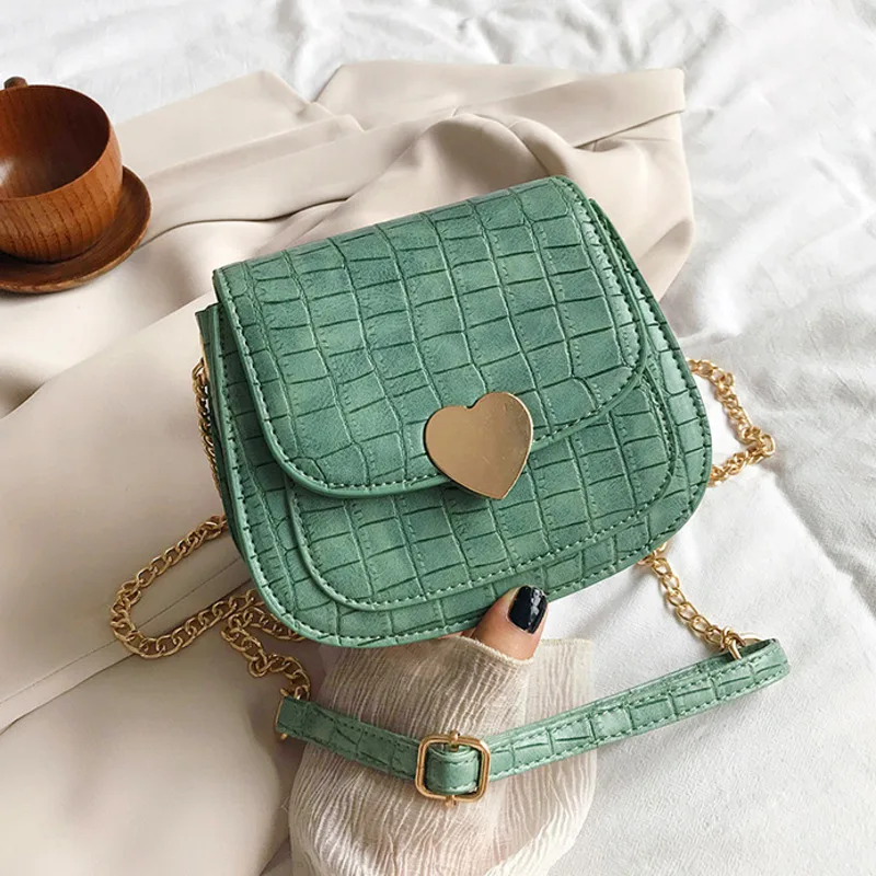 

Female Saddle Pu Leather Crossbody Bags For Women 2020 Chain Shoulder Messenger Bag Ladies Hand Sling Luxury Handbags Designer