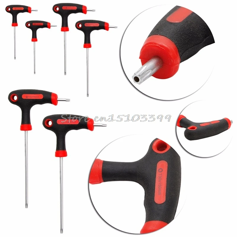 

T-Handle Grip Torx&Hex Allen Key Screwdriver Driver Tool T10/T15/T20/T25/T30/T40 Hot Drop Ship