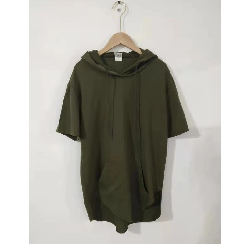 

Fashion Summer Men Hoodies Sweatshirt Short Sleeve Slim Casual Hoodies Mens Solid Color Tops With Hoody Male Sweatshirt Homme