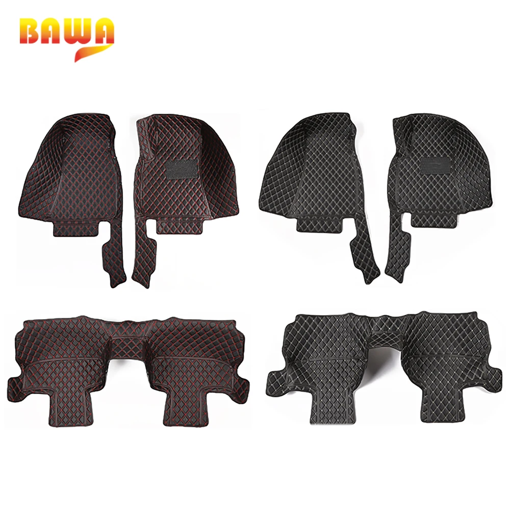 

BAWA Floor Mats Car Waterproof Accessories for Dodge Challenger 2014+ Leather Foot Pad Mat
