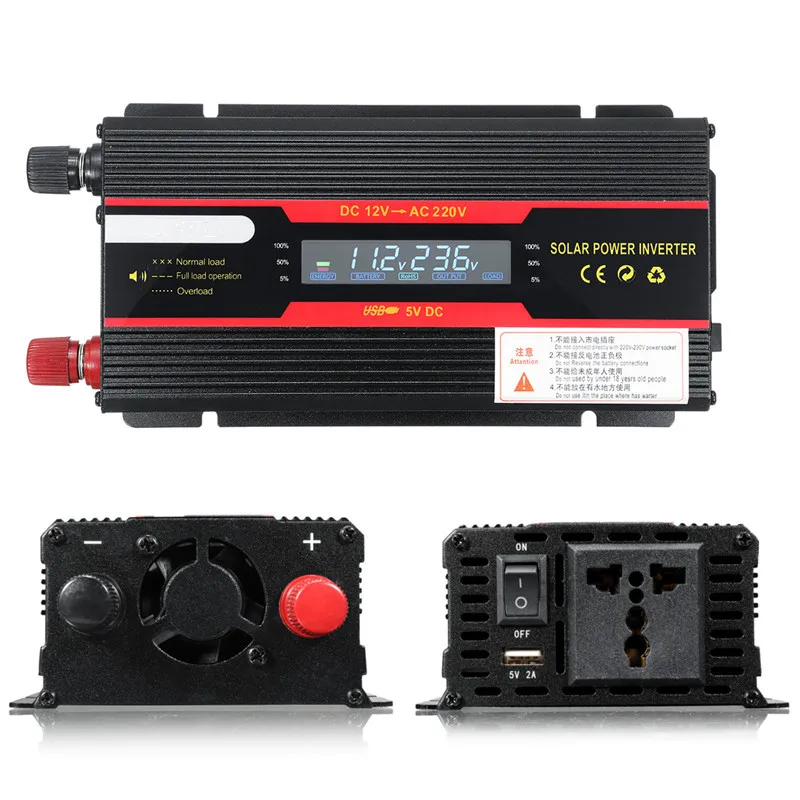 Car Inverter 4000W Peak Power Voltage Convertor Transformer DC 12/24V TO AC 110/220V Modified Sine Wave Converter + LCD Display |