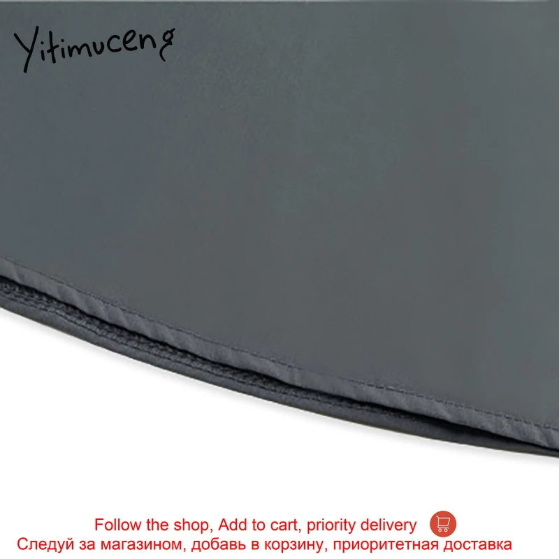 

Yitimuceng Black Pockets Skirt Women High Waist Mini Solid A-Line 2021 Spring Summer Office Lady Fashion New Skirts Hot Sale