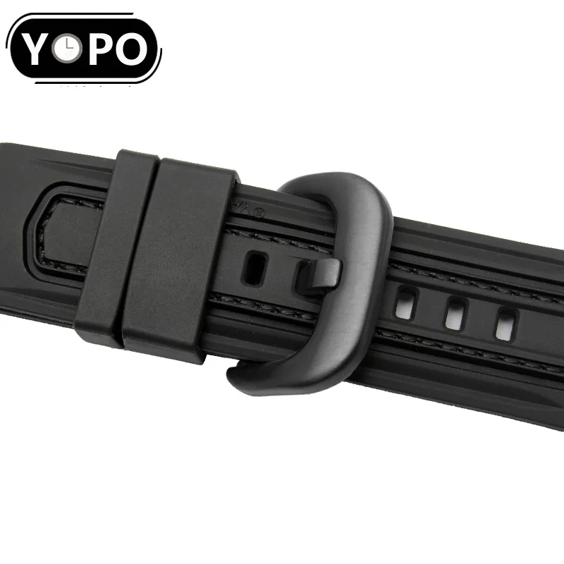 Ремешок Yopo резиновый для P3C M2 мужской водонепроницаемый браслет часов Черный