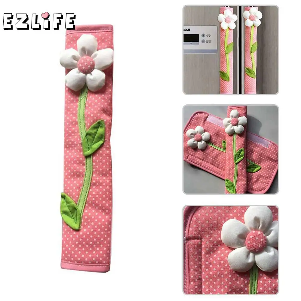 1 шт. 3D в крупный горох с принтом цветов дверная ручка холодильника крышка дверца