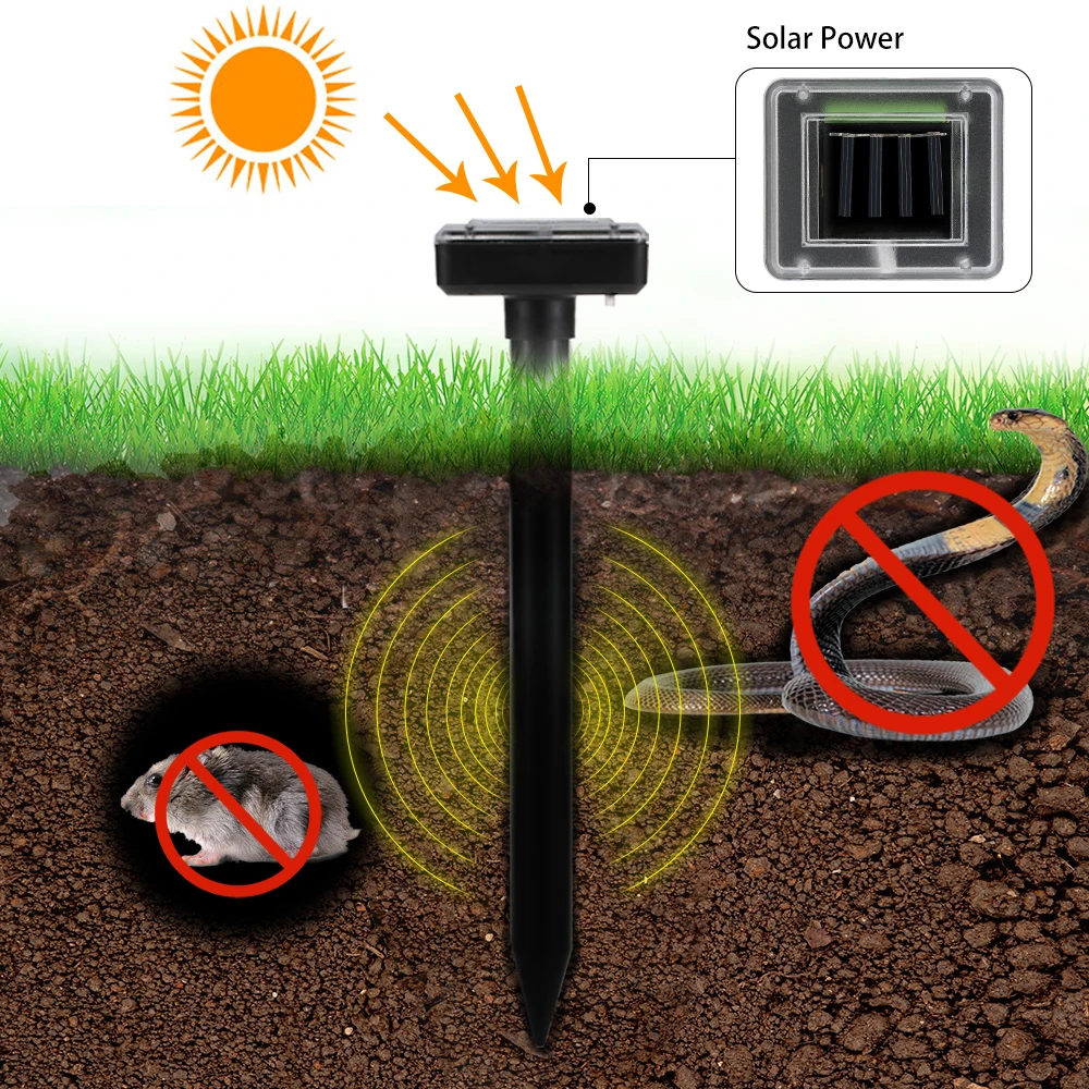 Солнечная приведенная в действие звуковой волны Sonic зубная щётка Отпугиватель